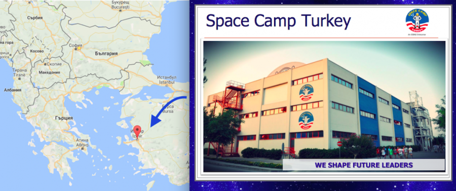 Местоположение на Space Camp Turkey в град Измир, Турция.