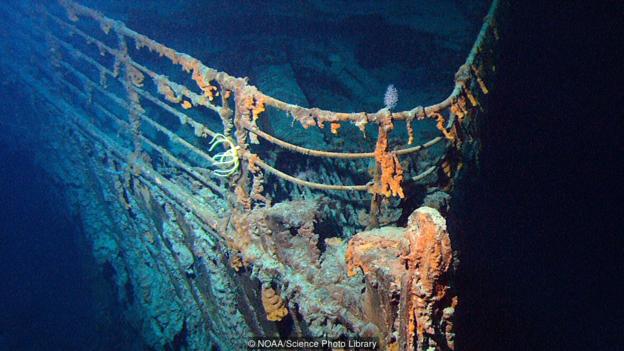 Останките на Титаник на Атлантическото морско дъно. Credit: NOAA/Science Photo Library