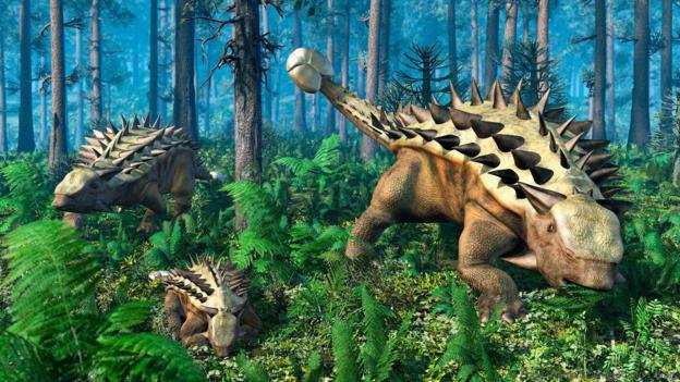 Анкилозаврите били на практика живи танкове. Credit: Roger Harris/Science Photo Library)