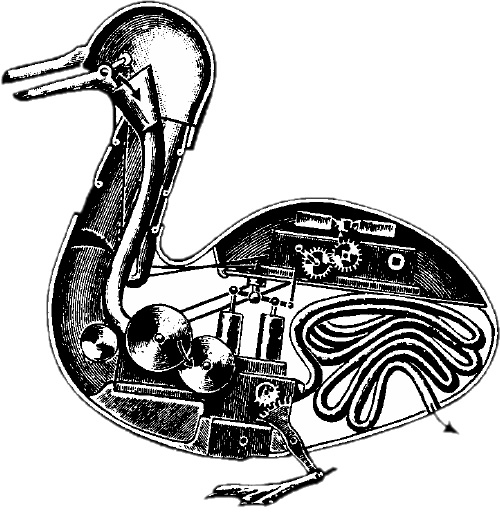 Скица на механизма на храносмилащата патица