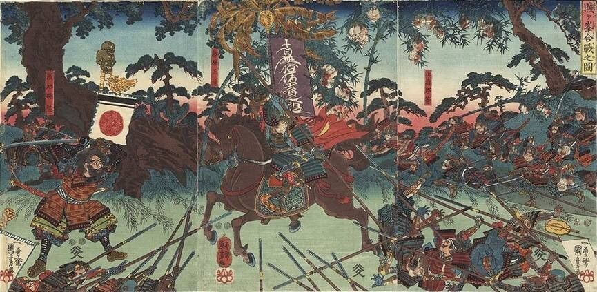 Фигура 27. Войната Онин – след нея централната власт в Киото вече нямала контрол над провинциите. Киото бил разрушен и ограбен, а императорският двор потънал в мизерия. Дошло времето на големите даймио-господари от провинциите.